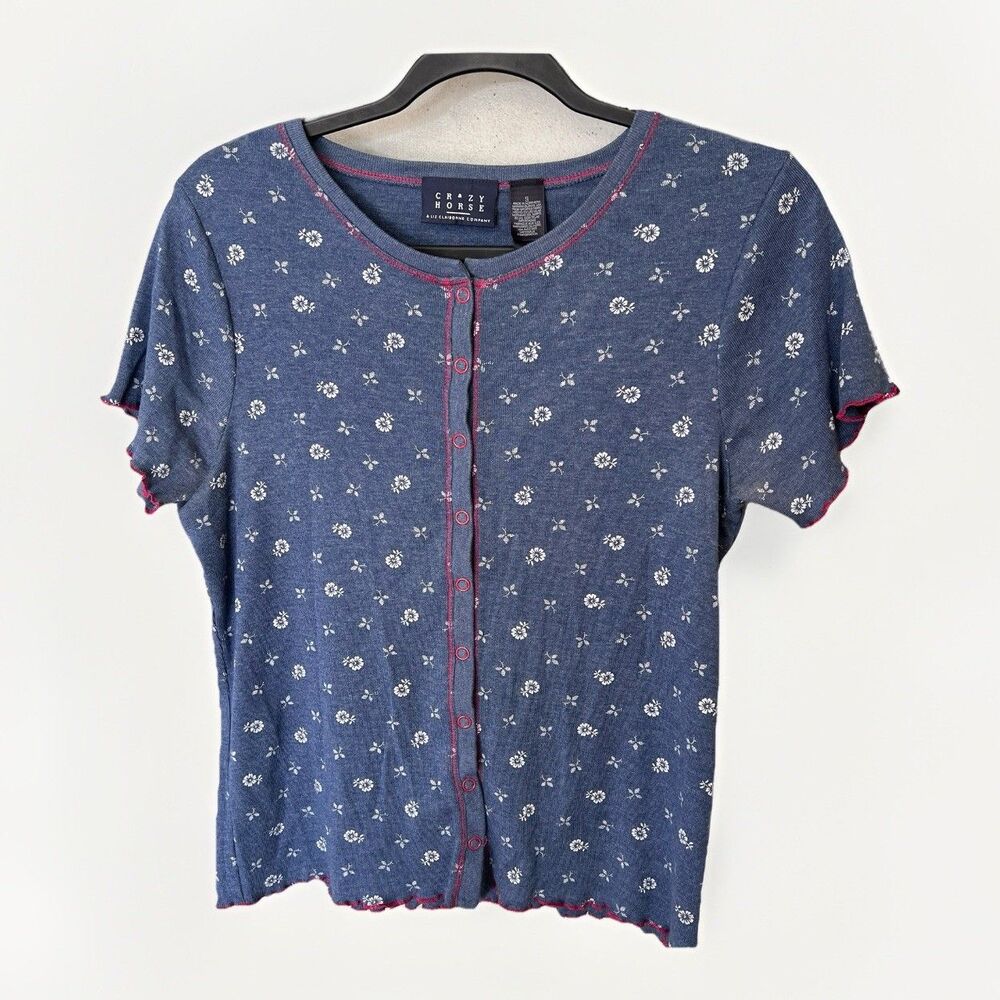 Y2K Crazy Horse Liz Claiborne  button down shirt Very Soft Western Small